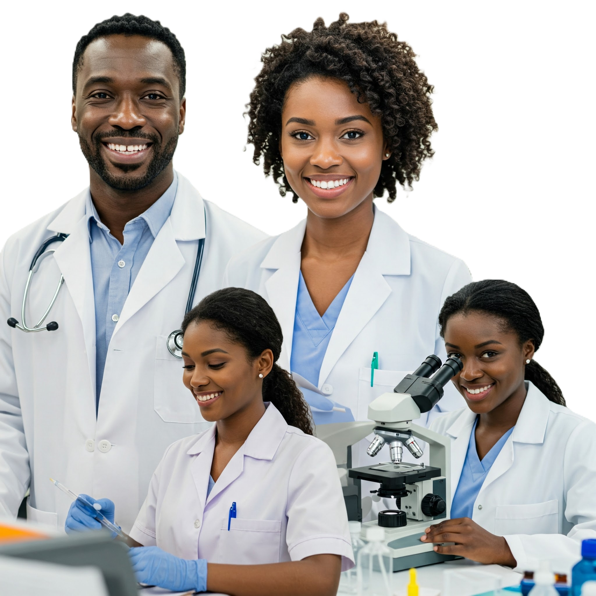 different medical professionals in a photo